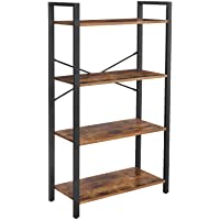 Los mejores  - VASAGLE Estantería de Almacenamiento- Librería de 4 Niveles- Estantería de Escalera- Estructura de Hierro- para…